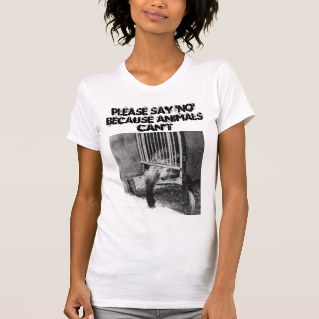 T-shirts Diga não aos circos (Frente)