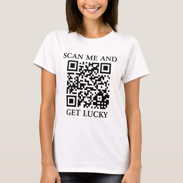 T-shirts Digitalize-Me E Tenha Sorte (Frente)