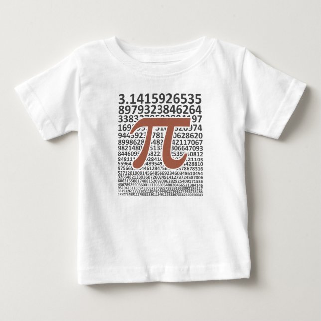 T-shirts Dígitos de Pi, matemática do dia do Pi (Frente)