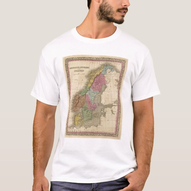 T-shirts Dinamarca, suecia, Noruega (Frente)