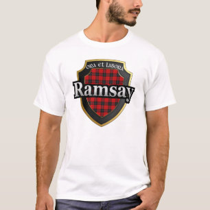 T-shirts Dinastia do Tartan de Ramsay Scotland do clã