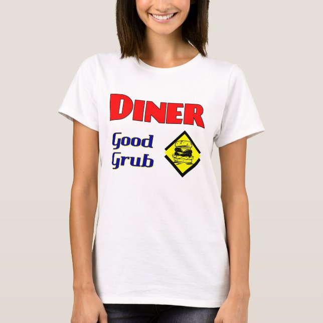 T-shirts Diner Good Grub Hamburger - Arte Restaurante (Frente)