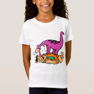 T-shirts Dino que lambe o Flintstone de Fred