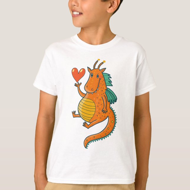 T-shirts Dinossauro bonito do bebê (Frente)