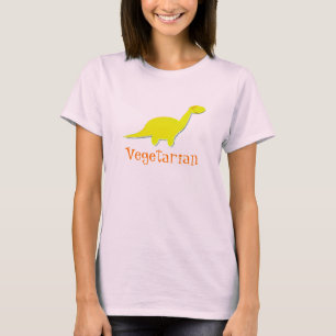 T-shirts Dinossauro bonito do vegetariano