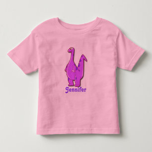 T-shirts Dinossauro cor-de-rosa personalizado