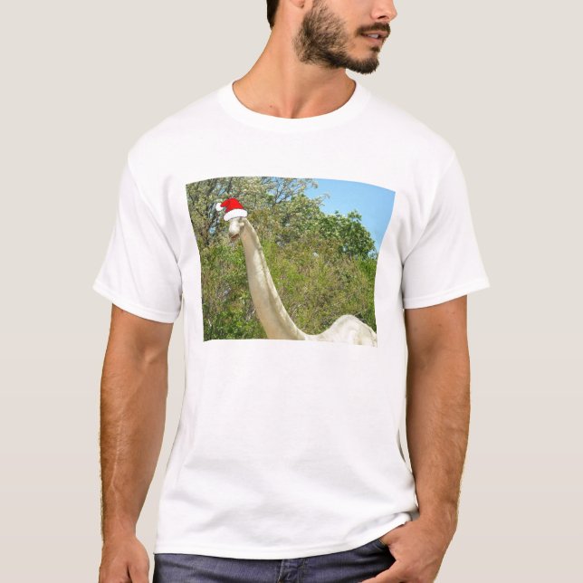 T-shirts Dinossauro de Natal (Frente)