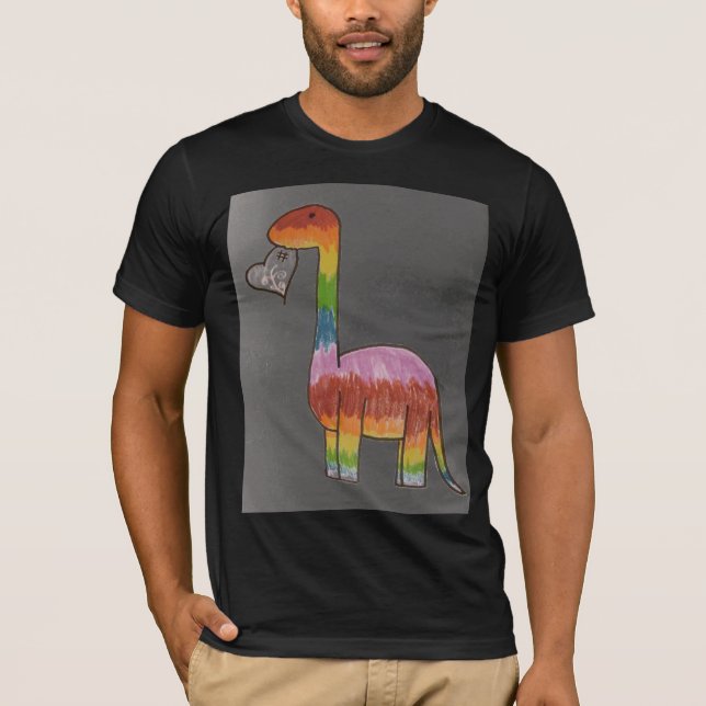 T-shirts Dinossauro do arco-íris (Frente)