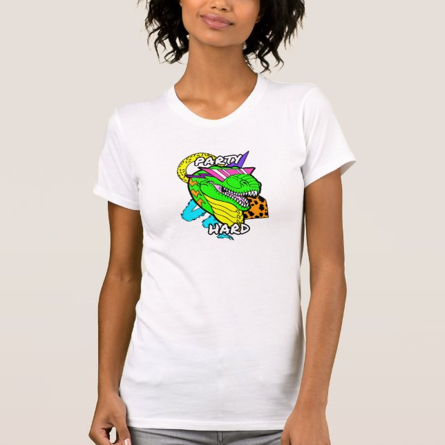 T-shirts Dinossauro duro T-Rex do partido (Frente)