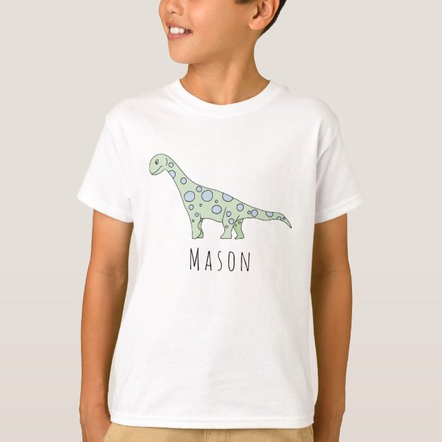 T-shirts Dinossauro Legal de Dodle do Menino Personalizado  (Frente)