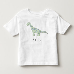 T-shirts Dinossauro personalizado com rabo de bebê com nome