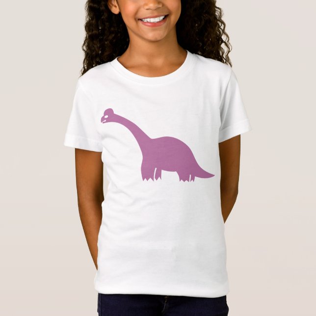 T-shirts Dinossauro Púrpura (Frente)