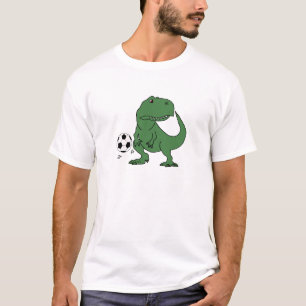 T-shirts Dinossauro verde engraçado de T-rex que joga o