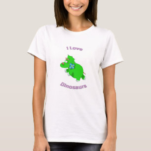 T-shirts dinossauro verde pequeno (dinossauros do amor de