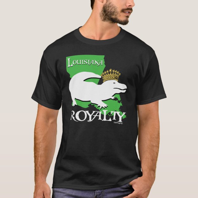 T-shirts Direitos de Louisiana (jacaré branco) (Frente)