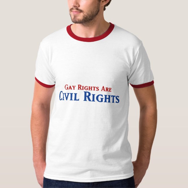 T-shirts Direitos Gays são Direitos Civis (Frente)