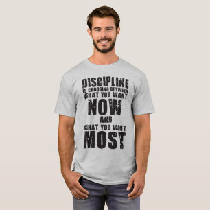 T-shirts DISCIPLINE - Palavras Motivacionais