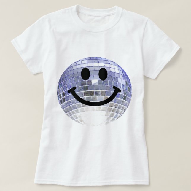 T-shirts Disco Ball Happy Face (Frente do Design)