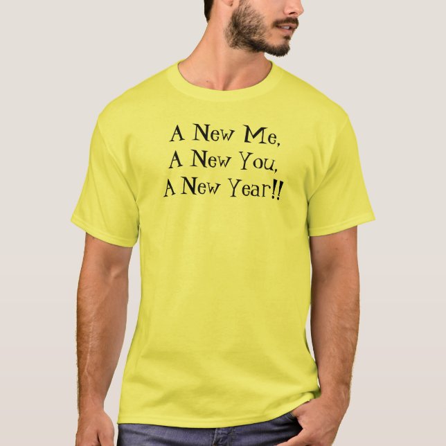 T-shirts Dito Divertido de Ano Novo (Frente)