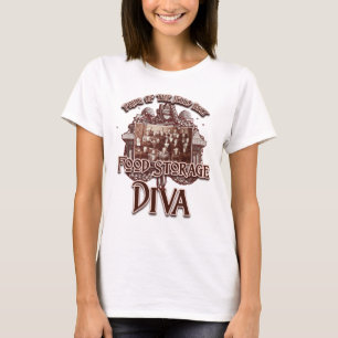 T-shirts Diva do armazenamento da comida: Orgulho da