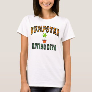 T-shirts Diva do mergulho do contentor