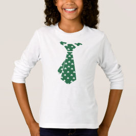 T-shirts Diversão do Shamrock Pattern Faux Tie Rua. Dia de 