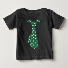 T-shirts Diversão do Shamrock Pattern Faux Tie Rua. Dia de