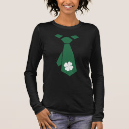 T-shirts Diversão Faux Shamrock Tie Rua. Dia de Patrick