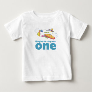 T-shirts Diversão Voadora para um Menino Que Tem 1