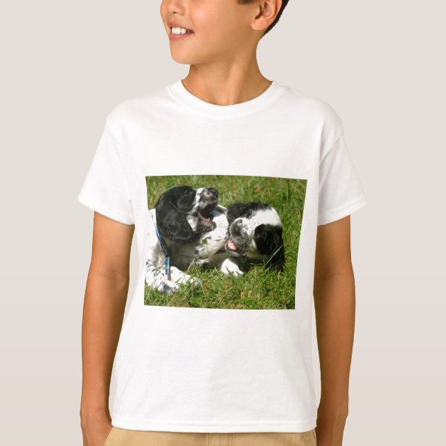 T-shirts Divertimento do Spaniel (Frente)