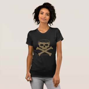 T-shirts Divertimento, preto do t das senhoras do