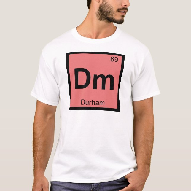 T-shirts Dm - Durham Carolina do Norte Símbolo da Cidade da (Frente)