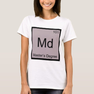 T-shirts DM - T do símbolo do elemento da química do grau