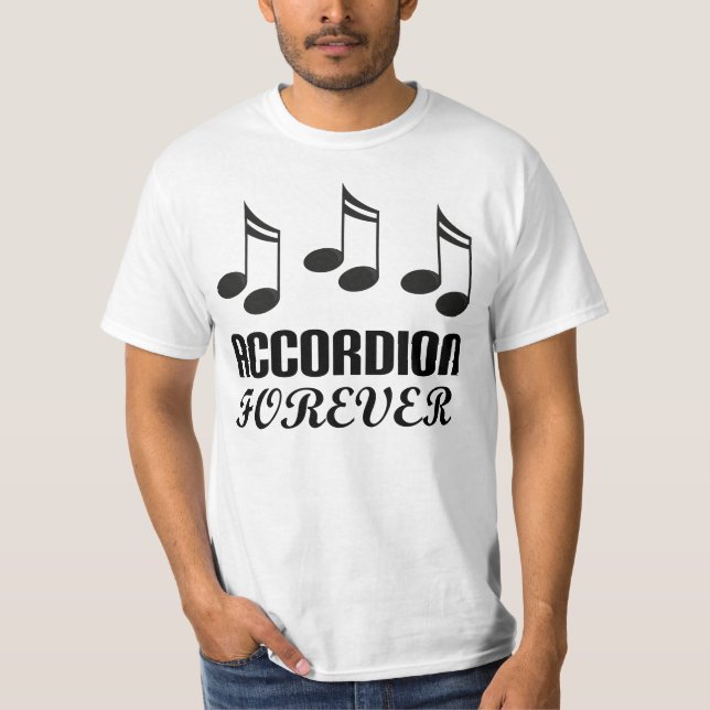 T-shirts Do acordeão presente da música para sempre (Frente)