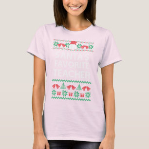 T-shirts Do papai noel engraçado do Natal do professor