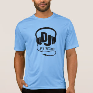 T-shirts Do preto conhecido dos fones de ouvido do DJ