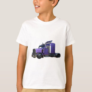 T-shirts Do roxo caminhão metálico semi na opinião dos t