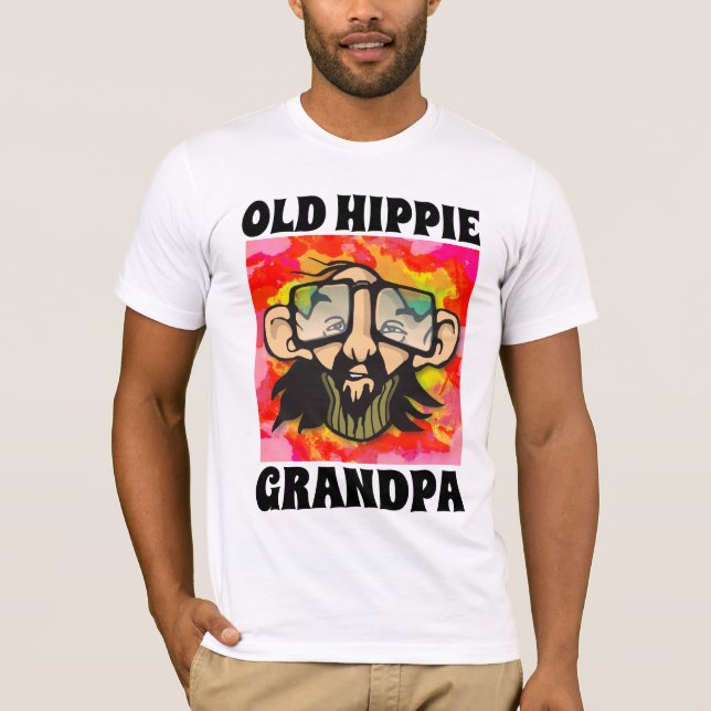 T-SHIRTS DO VELHO HIPPIE GRANDPA (Frente)