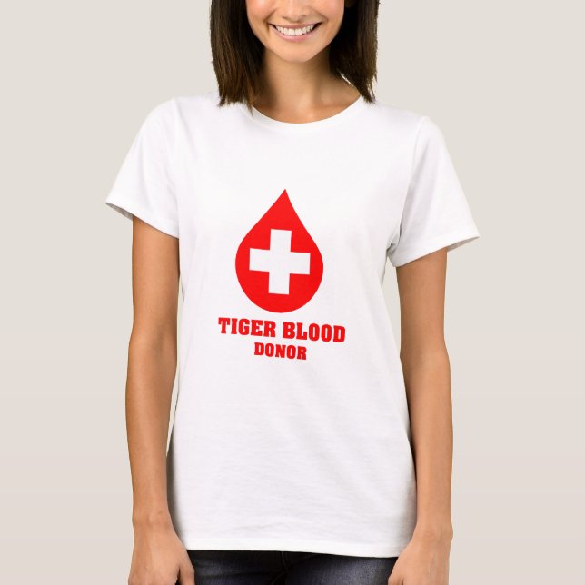 T-shirts Doador de sangue do tigre (Frente)