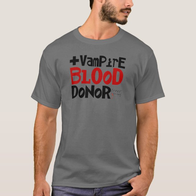 T-shirts Doador de sangue do vampiro (Frente)