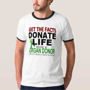 T-shirts Doar a consciência do transplante de órgãos de vid