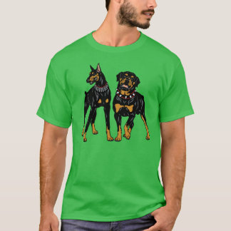 T-shirts doberman e rottweiler