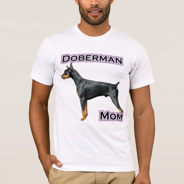 T-shirts Doberman Pinscher Mãe 4 (Frente)