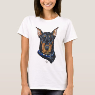 T-shirts Doberman Pinscher Preto