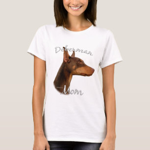 T-shirts Doberman Pinscher (vermelho) Mãe 2