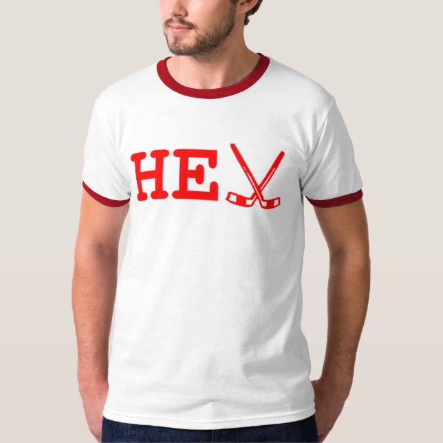 T-shirts Dobra as varas de hóquei (vermelhas) (Frente)