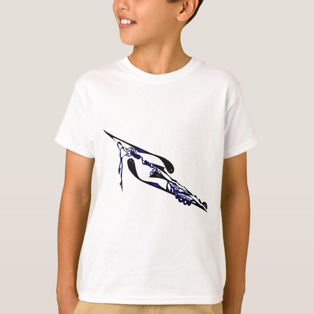 T-shirts Dobra de Tempo Dimensional Azul (Frente)