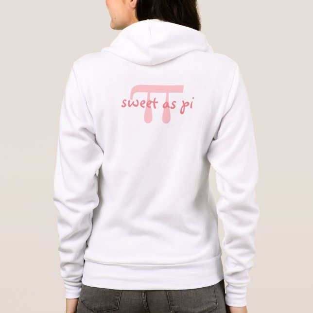 T-shirts Doce como Hoodie, Geek de Matemática Rosa Pinto (Verso)