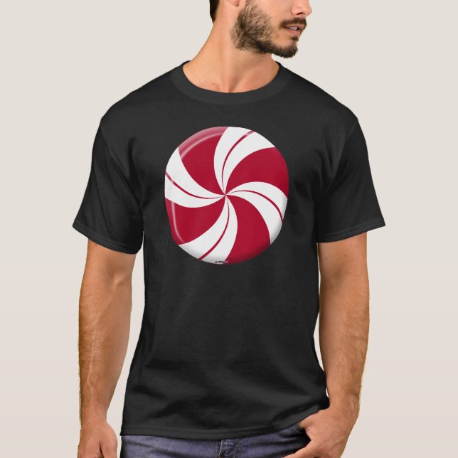 T-shirts Doce de Listra com Redemoinho de Hortelã (Frente)