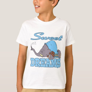 T-shirts doce sonho adormecendo elefante